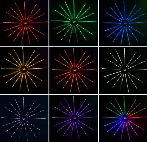 Christmas Home Table Decoration Fireworks Starburst Multi Color Decorative Led Light With Remote And App control