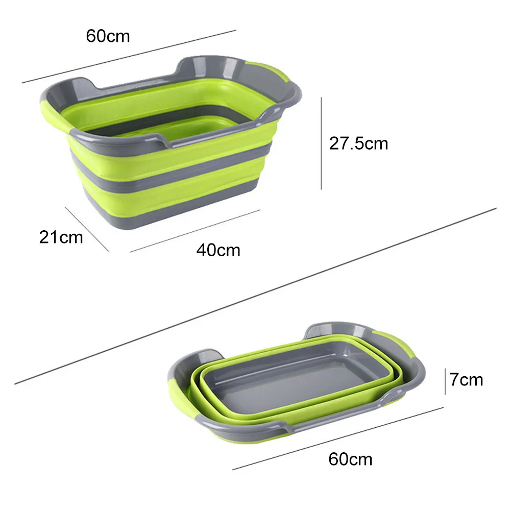 Folding Baby Shower Bathtub Portable Silicone Pet Dog Bath Tubs Accessories Collapsible Laundry Storage Basket Safety Security