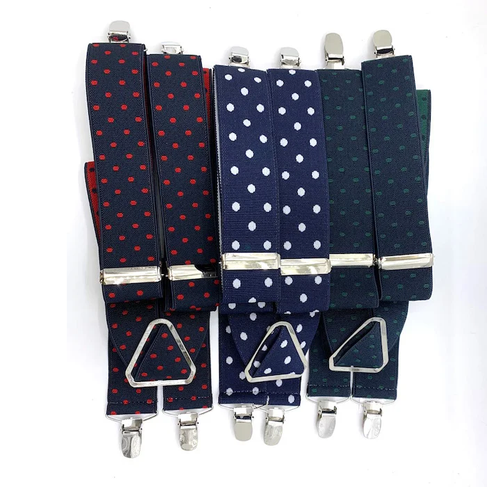 Mens Black Suspenders Wide Adjustable Elastic Leather Braces Y Shape