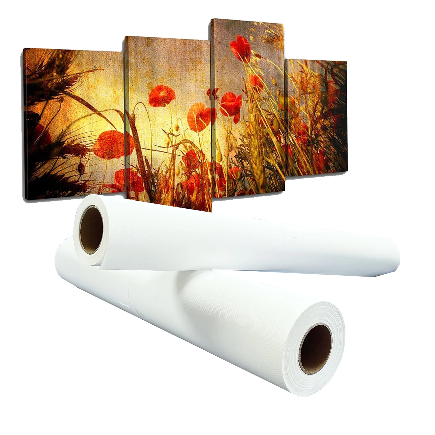 High Quality 260gsm Matte Coated Polyester Inkjet Canvas Roll Fabric Artist Canvas from COLORFAN