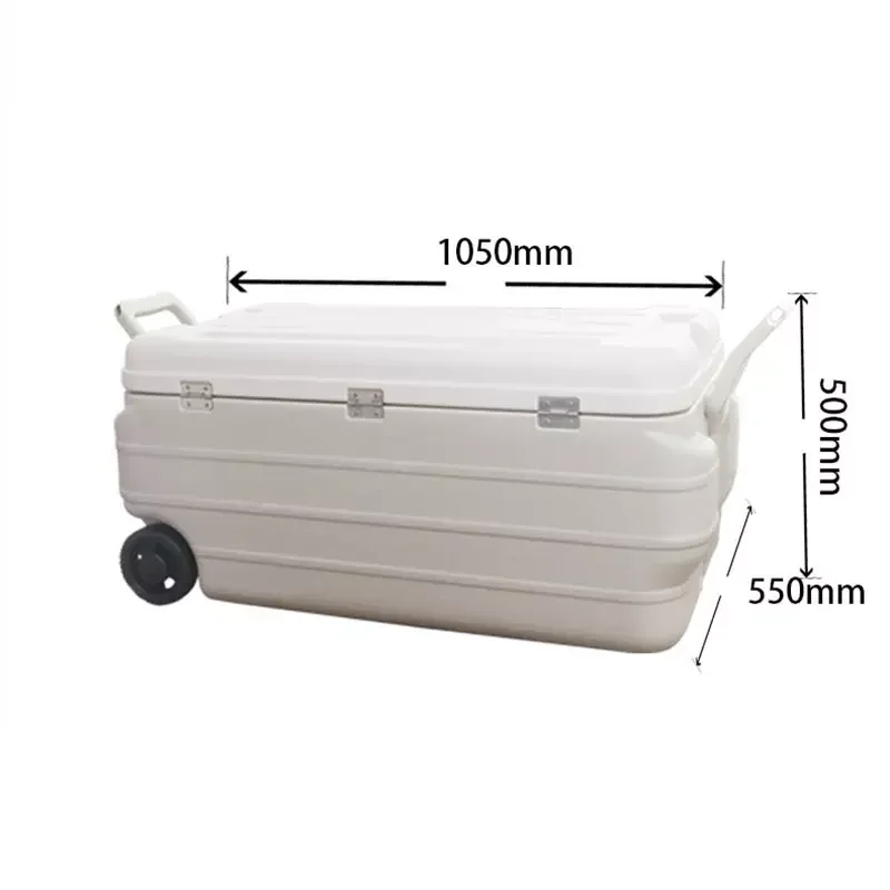 170L  Factory direct selling blood transport rotomolded hard trolley cooler box with wheels tools camping