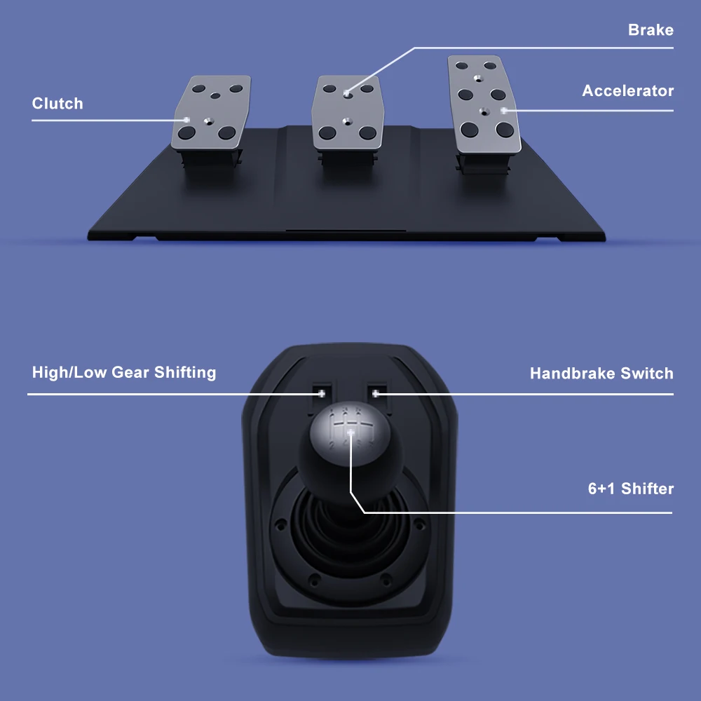 PXN V9 Vibration Gaming Racing Wheel Set 900 Degree Racing Steering Wheel for PC, PS4, XBOX, SWITCH