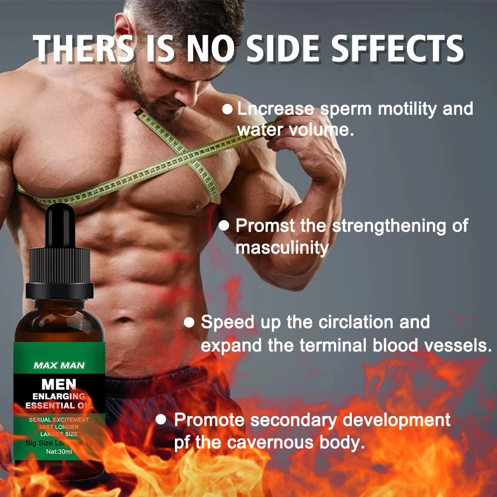 Private Label Wholesale Men Enlarging Essential Oil Men Sexual Excitement Men Last Longer Penis massage oil