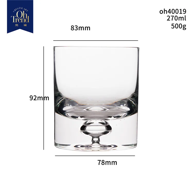 Wholesale customized Liquor Vodka 25ml 30ml heavy base thick bottom whisky custom shot whiskey glass