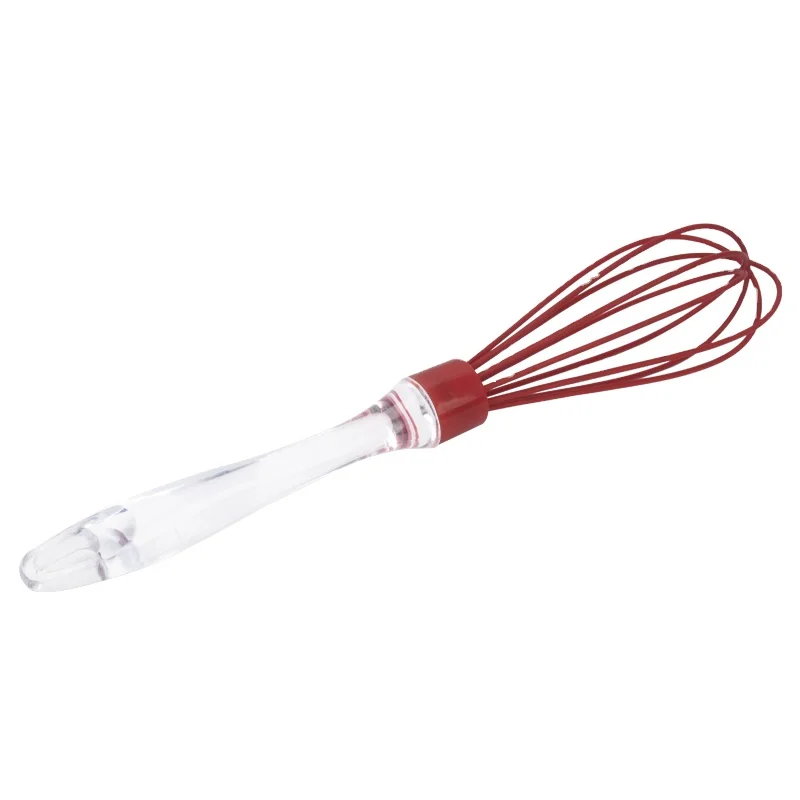 Professional kitchen cake tools egg beater whisk Stainless steel dip rubber plastic PS handle mixer egg whisk
