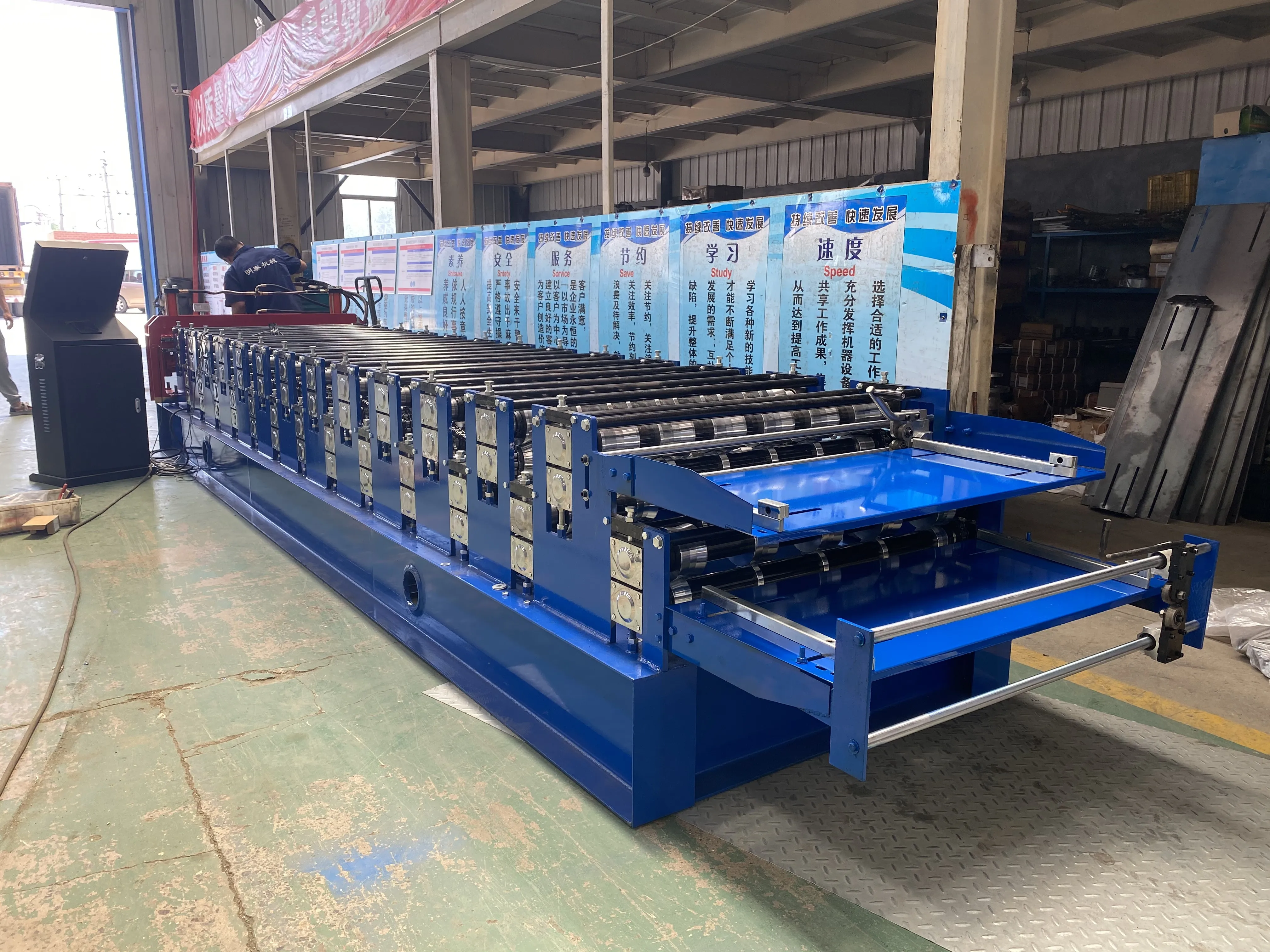 Double Layer Galvanized Tile Corrugated Aluminium Metal Roof Sheet Making Roll forming Machine
