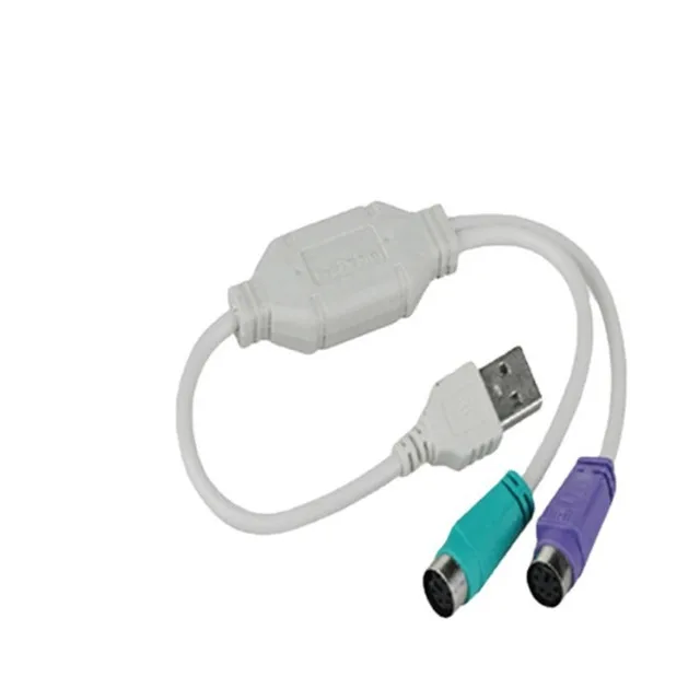 new product 2 in1 usb to 2 ps2 keyboard cable