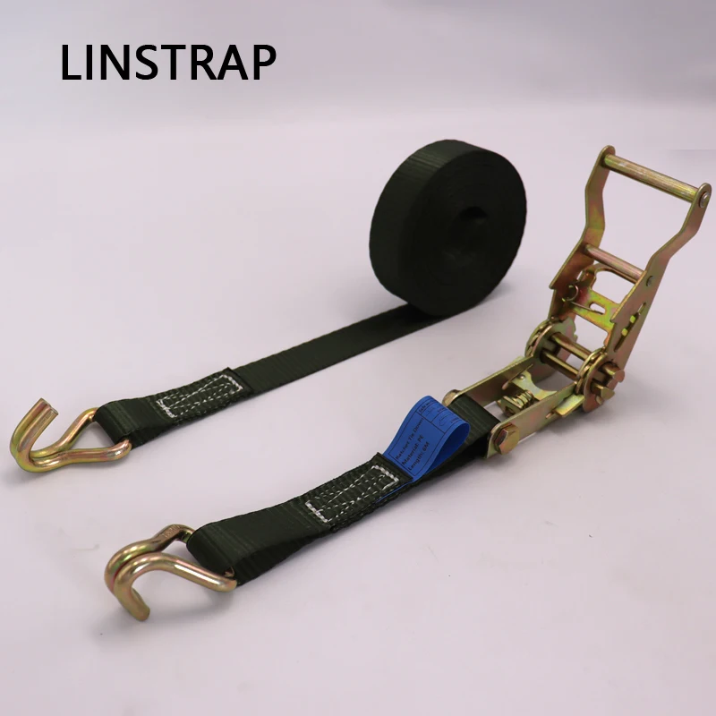 Truck Car Ratchet Cargo Lashing Strap with J Hook