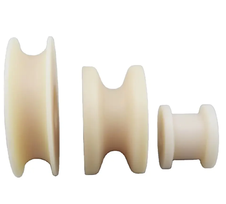 high quality good price promotion custom plastic nylon belt pulley wheels with bearings