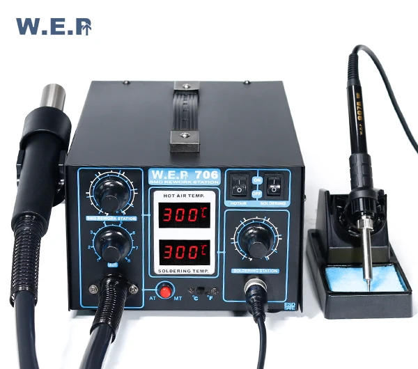  WEP 706 2 в 1 воздуходувка профессиональная паяльная smd станция для горячего воздуха