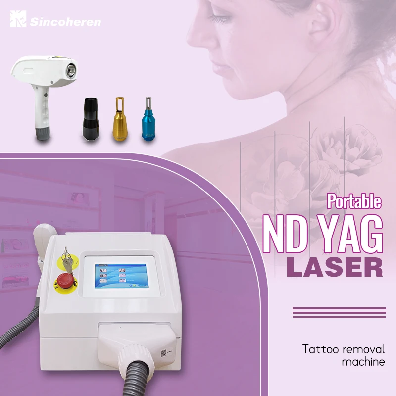 High Quality Portable Mini Q Switch nd yag Laser machine for freckle Removal Removal Tattoo And Age Spots Sun Spots