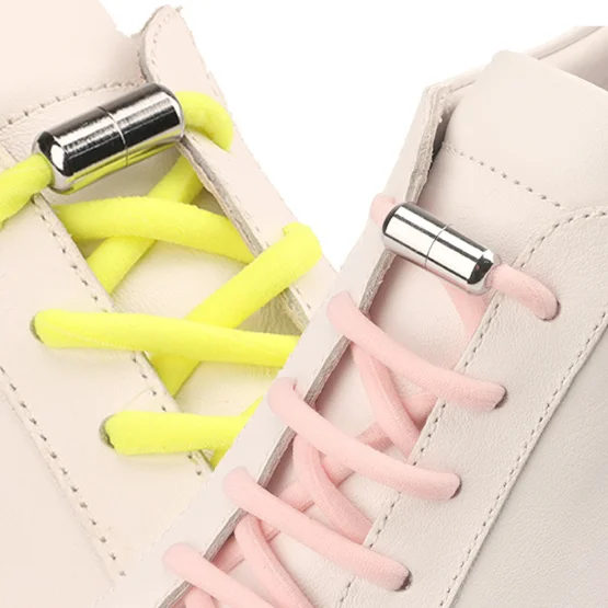 Quick easy lock Shoelaces Flat No tie Elastic Shoe Laces For Kids and Adult Sneakers