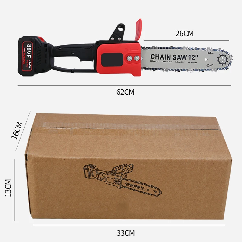 12 Inch Lithium Electric Chain Saw Wood Cutter Portable Royal Garden Chainsaw Garden Tools