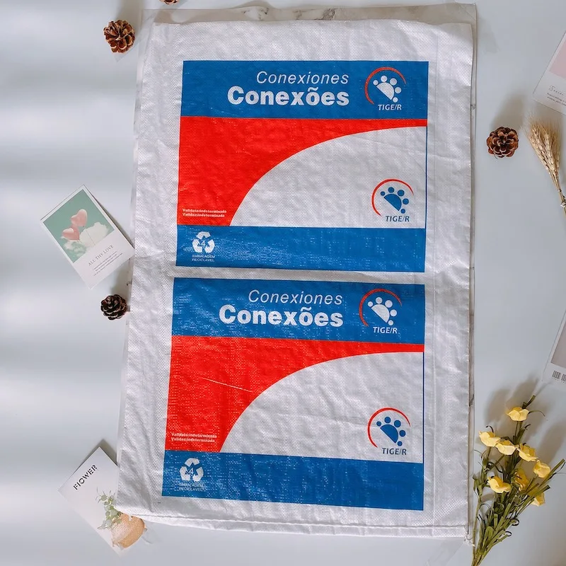 Manufacturer pp cotton wheat flour bags 50kg sack printed plastic with handle rice packing