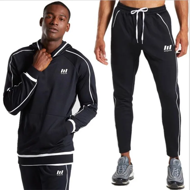 
Wholesale Sportswear Two Piece Set Poly Tricot Custom Men Tracksuits With Hood 