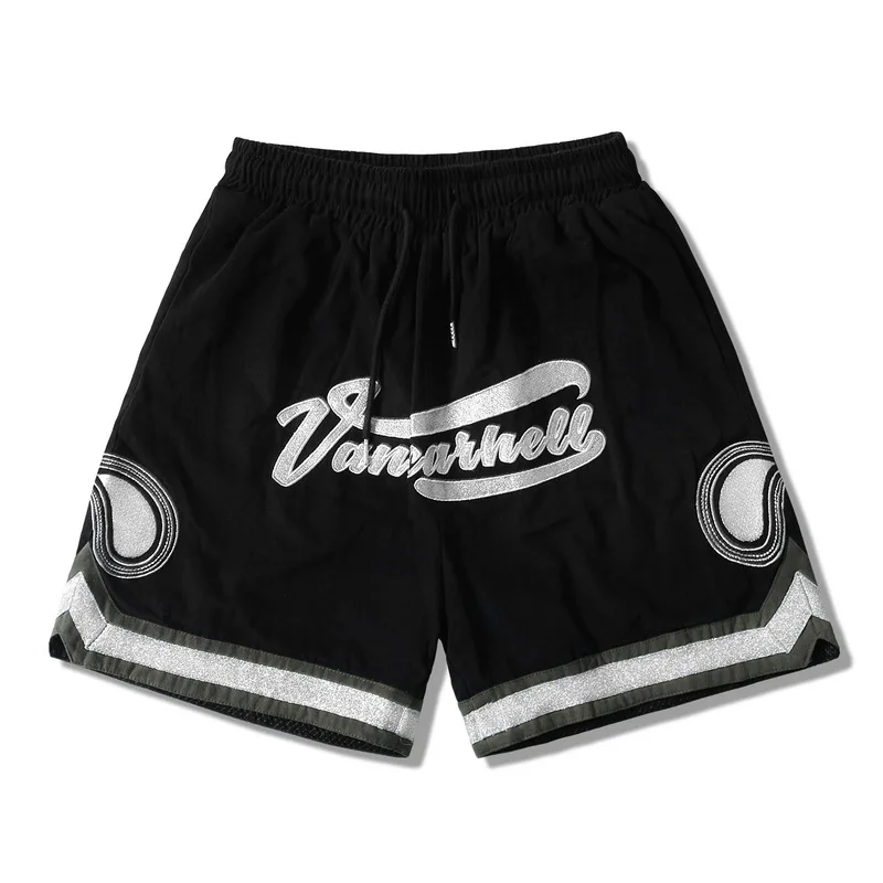 Factory Wholesale Vintage Gym Sublimated Men Shorts Breathable Comfortable Cashew Embroidered Mens Shorts