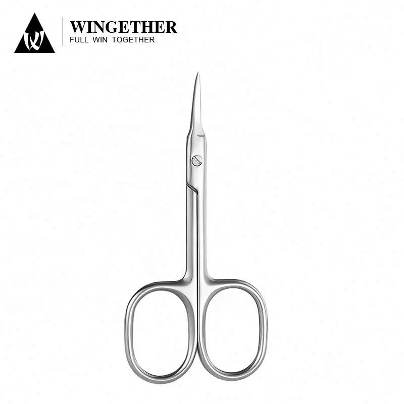 Wingether Amazon Hot Sell Wholesale Russian Manicure Scissors Manicure Scissor Nail Cuticle Curved Nail Scissors