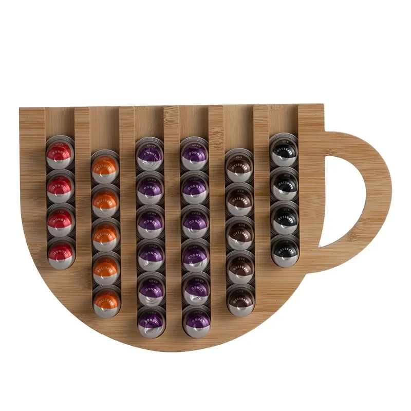 Coffee Pod Storage Holder Nespresso Capsule Holder Wall Mounted or countertop standing for Coffee Lover Best Gift