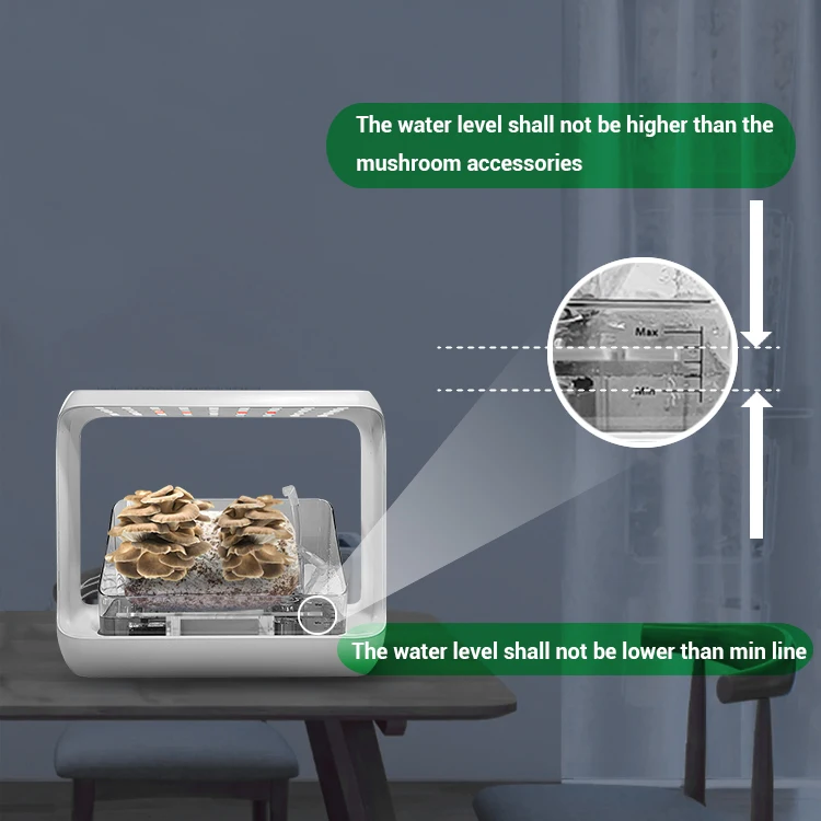 Custom logo  indoor grow box Smart garden grow light mushroom growing kit with 24W