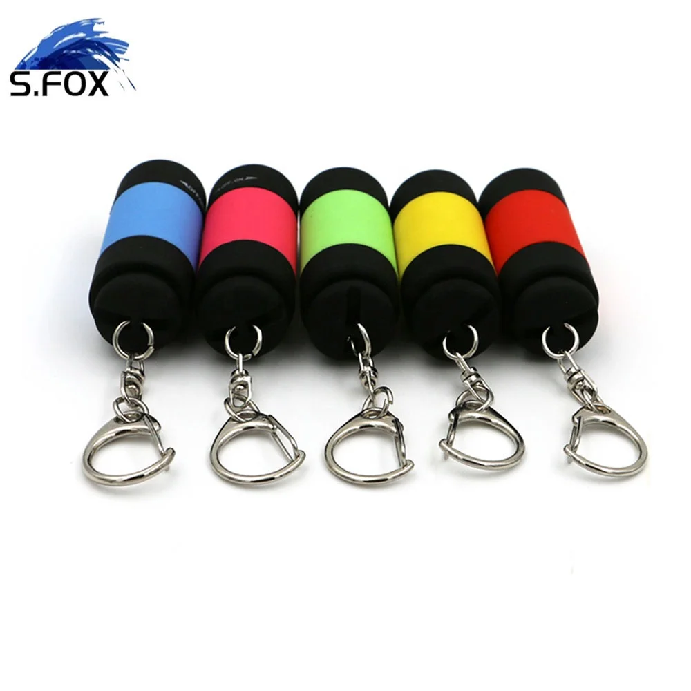 New Portable Eco-friendly Waterproof Emergency Torch Super Bright USB Rechargeable Led Key Chain Mini Plastic Flashlight