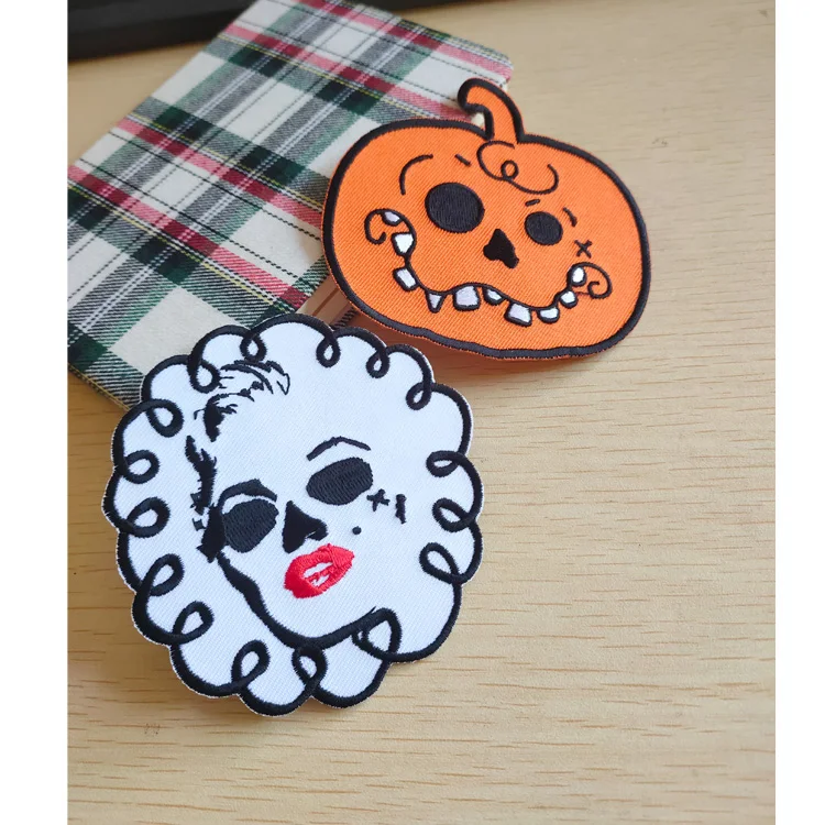 Bags Free In Stock Custom Color Iron-on Backing Cheap Embroideryes T Cartoon Patches Embroidered Patch Machine