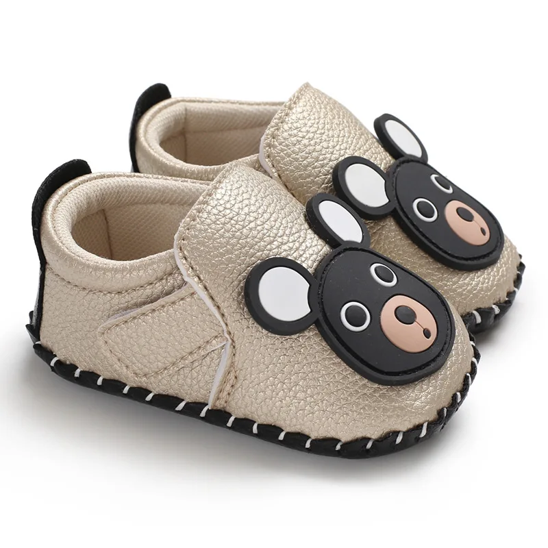 Spring and Autumn Seasons 0-1 year old baby shoes rubber sole non-slip cartoon avatar PU baby toddler shoes