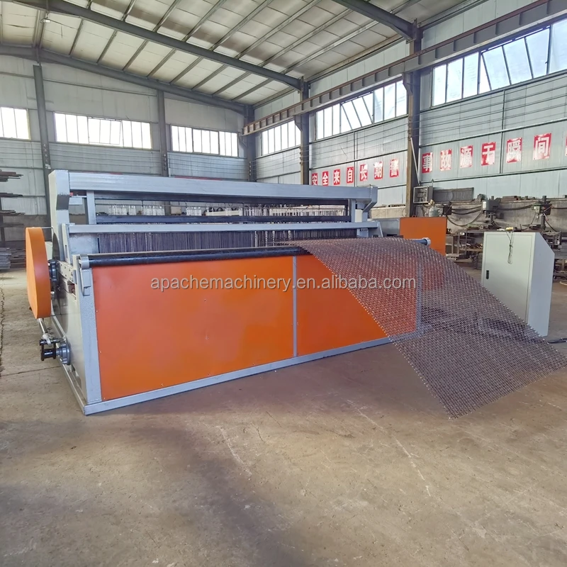 APACHE 0.5-2.5 1.5~5 2-6   6-12mm FULL AUTOMATIC crimped wire mesh machine equipment
