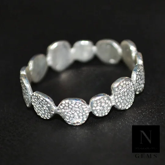 Brass Gold Plated Stackable Hammered Statement Brass Rings