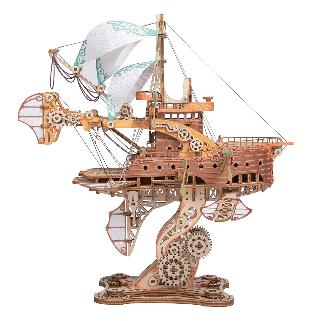howcat S643 Model 3D Wooden Puzzle Spaceship and warship Games Assembly Model Kits Toys For Children Kids Girls Birthday Gift