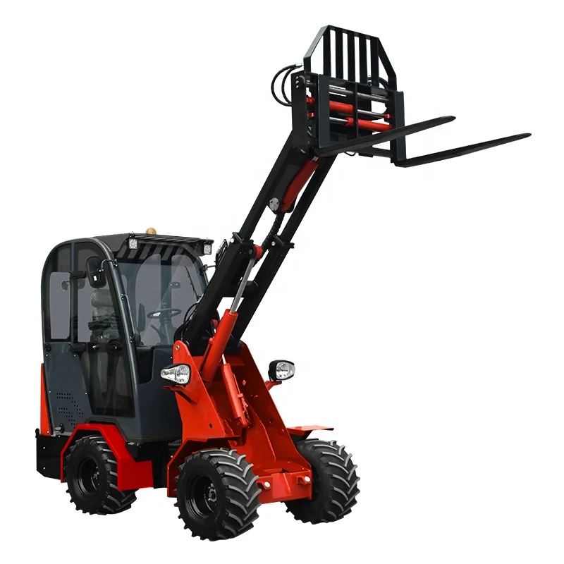 Articulated machine hydraulic 1ton loading payloader wheel loader with quick hitch