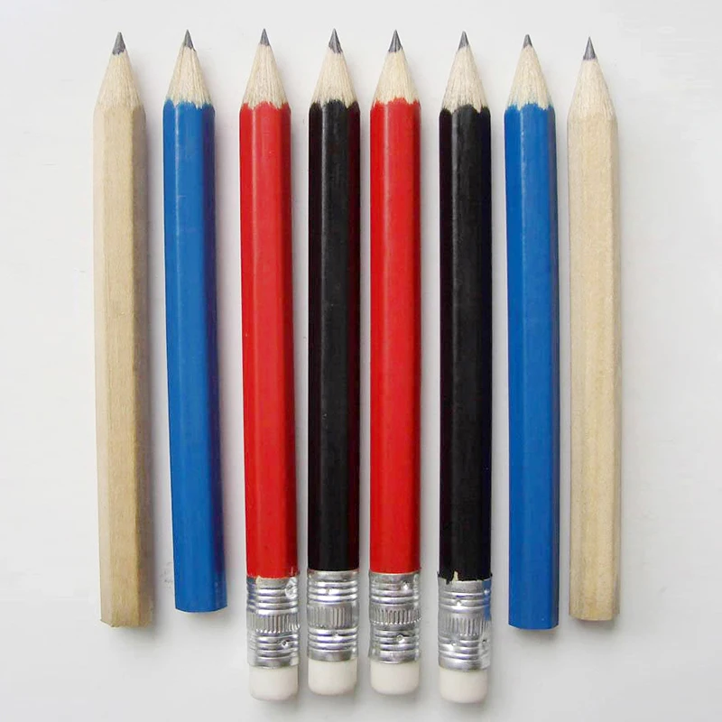 Cheap mini size wooden cute hb #2 golf pencil with eraser in bulk for kids school office