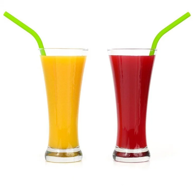 Reusable Eco Friendly Drinking Straws  200*8*6mm Silicone Drinking Straws