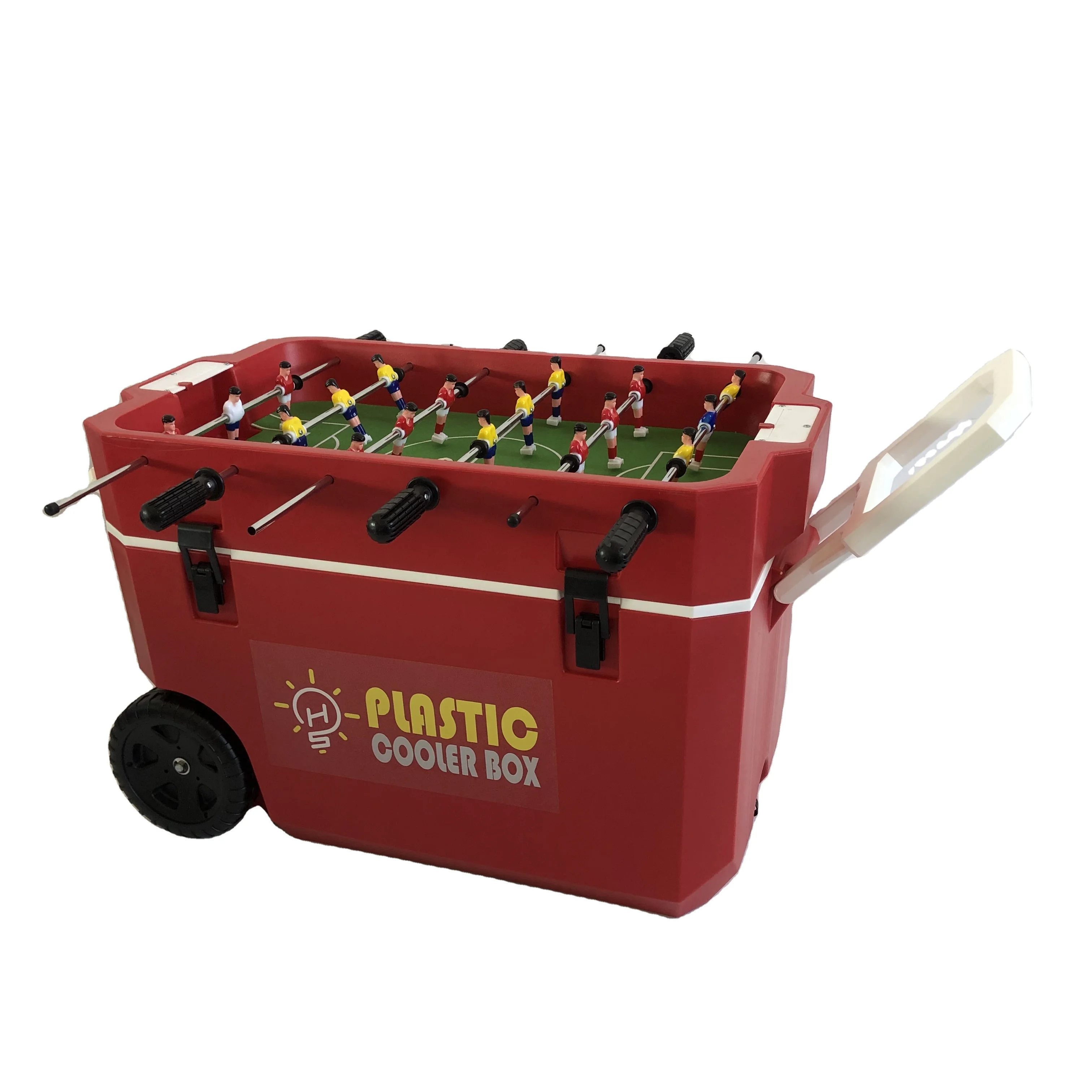 60L ODM/OEM портативный Настольный холодильник с колесами и ручкой тяги кулер игровыми игрушками для автомобилей