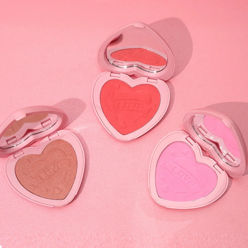 Waterproof private label 3colors blusher palette Custom logo longlasting cheek blush blusher palette