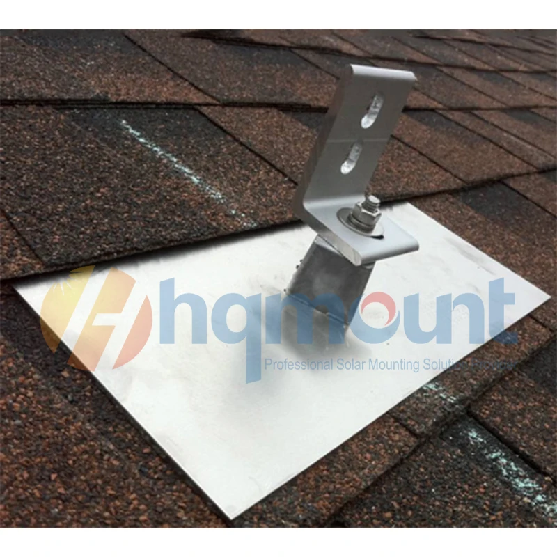 Крепление HQ Асфальтовая солнечная черепица пластина вспышка L-образные ножки мигающий крючок крыша Солнечная кровельная установка комплект для мигания L-образных
