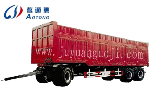 High quality tipper/dump trailer with draw bar farm tractor full trailer