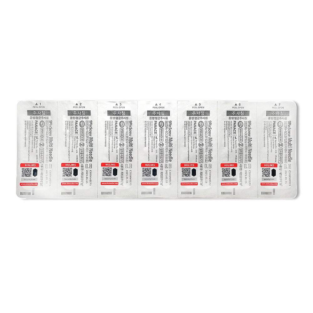 Aesthetic Crystal 9pins Water Mesogun Screw Mesotherapy Multi 9 Pin Needle For Syringe Injector