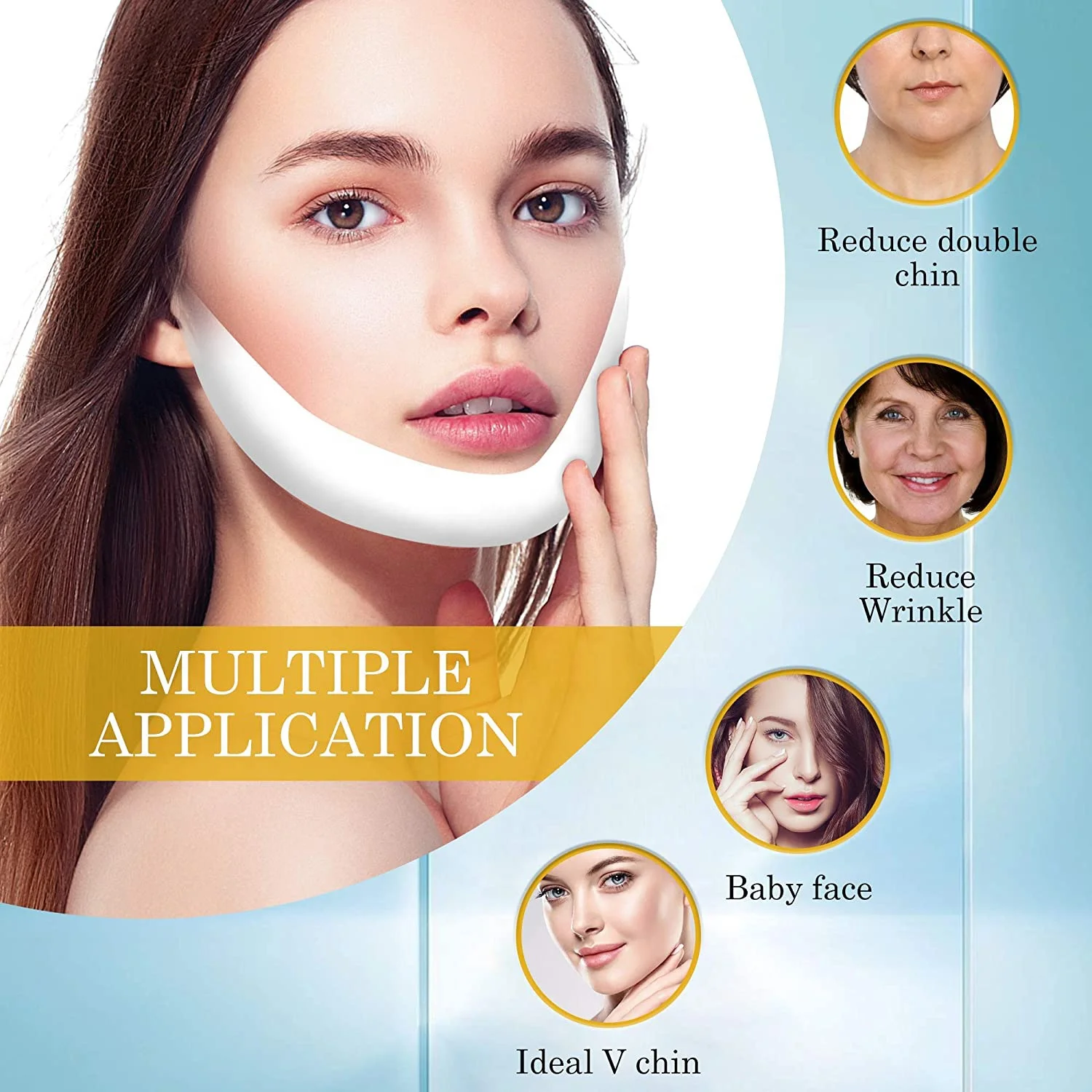 2023 Private Label  V Line Face Mask Double Chin Firming Patch V-Line Shape Lifting Slimming Face Mask