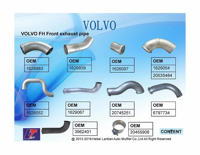 OE 1676499 3183953   21383387  for Volvo Spare Parts Heavy Truck Exhaust Muffler Truck Muffler Rear End
