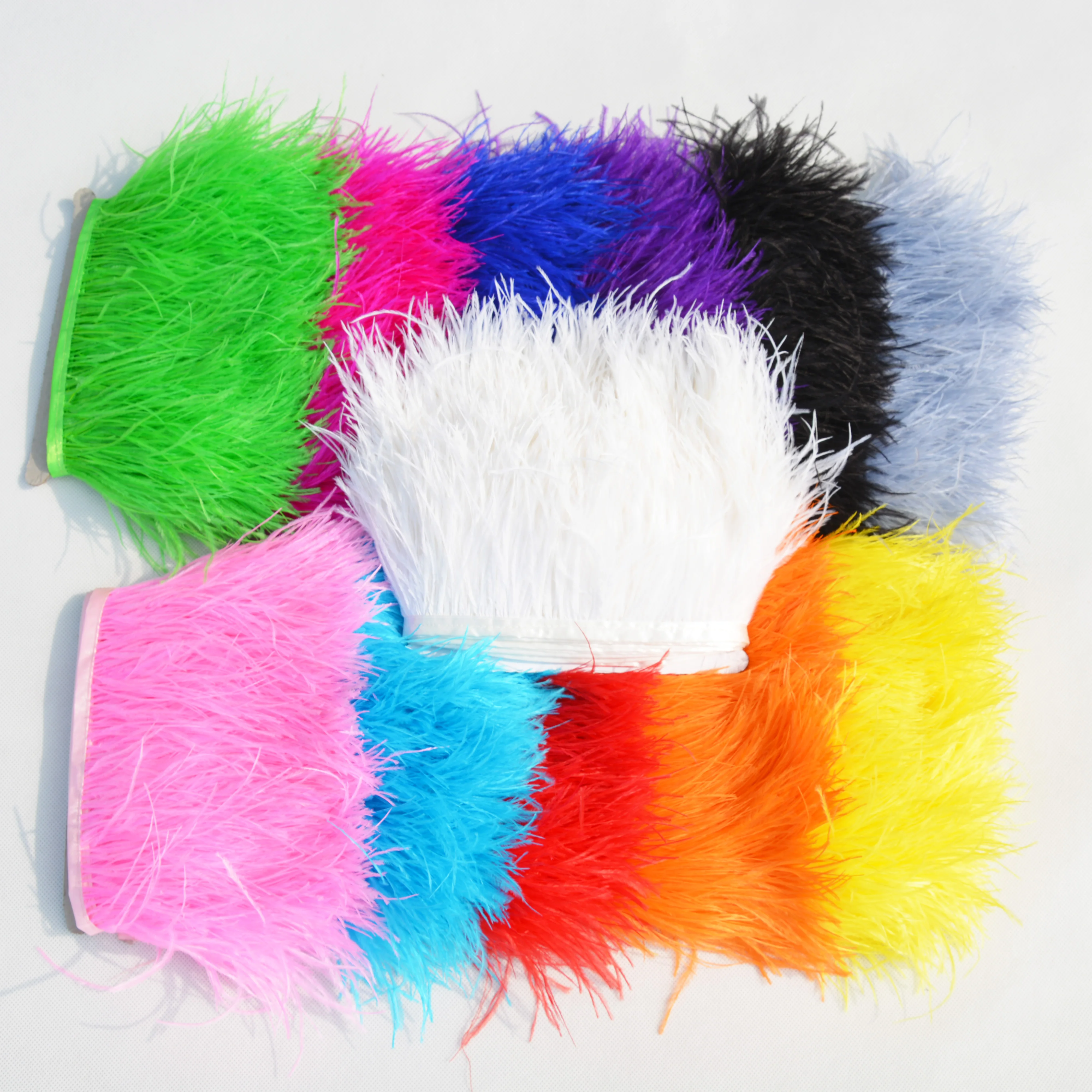 cheap China factory  high quality  catching dyed color ostrich feather trim