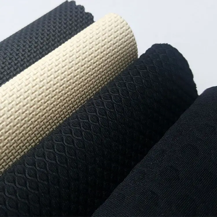 Jianbo Factory Direct Non-slip 3mm 4mm 5mm  Laminated Recycled Embossing Neoprene Rubber Fabric Sheets For Mats