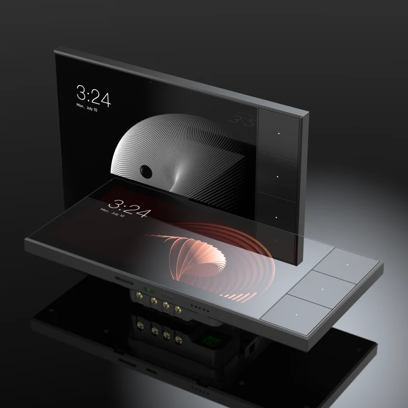 Bingoelec Smart Home Gateway Music Wall Touch Screen Double Wheat Voice 6 inch Control Touch Switch