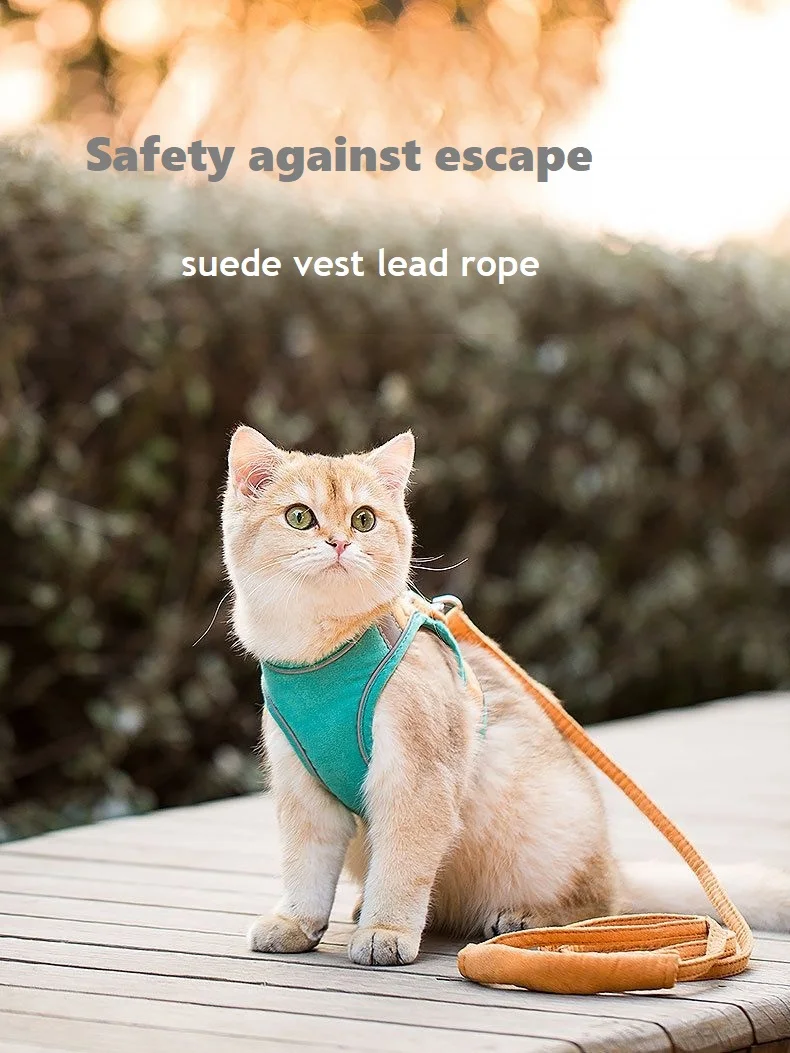 Manufacturer portable Light Reflective Pet Leash Dog Cat Harness Lead Vest pet accessories