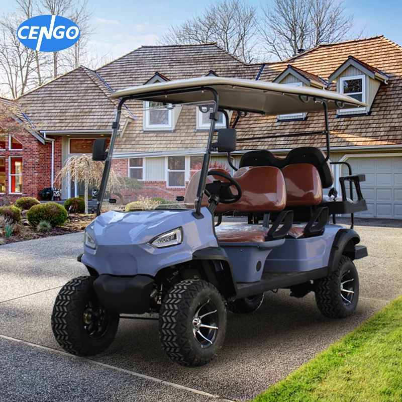 Good Quality Custom USA 2 4 6Seater Electric Powered Golf Cart Chinese Hydraulic 4 Wheel Disc