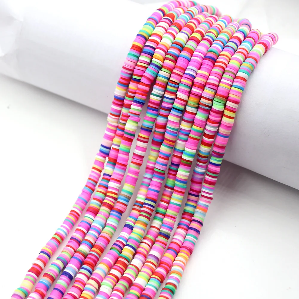 Multi-Colors Polymer Clay Beads Strands Loose Spacer for Jewelry Making Heishi Bracelet