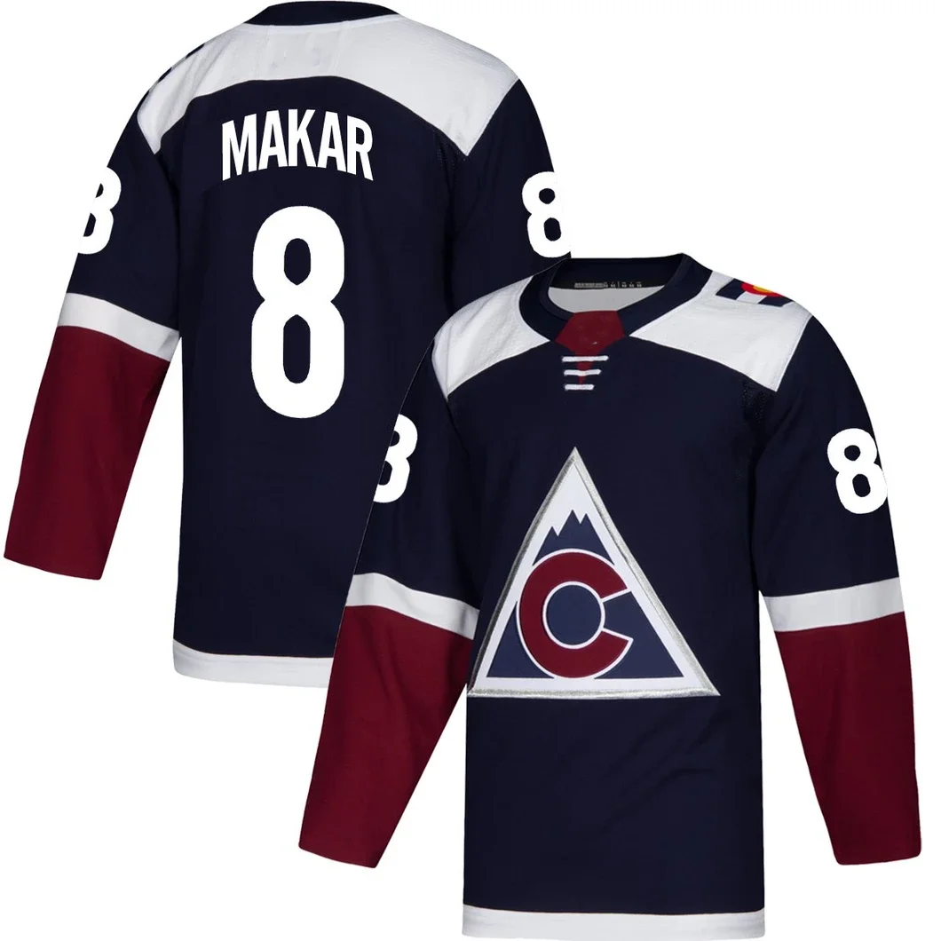 Новинка 2021 #8 Makar #29 MacKinnon #92 Landeskog лавина Колорадо фаната _ tics фирменный домашний Премьер-лидер отрывной игрок хоккейная Джерси
