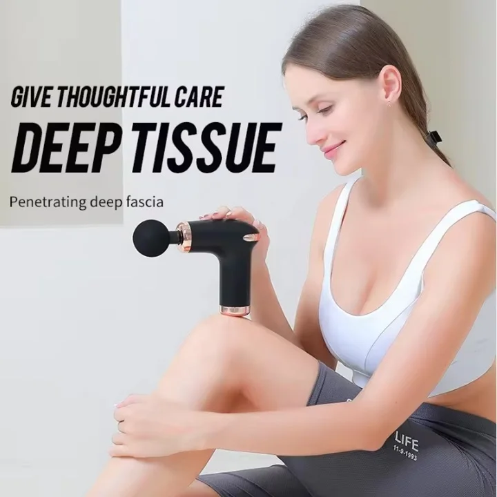4 Heads Vibration Muscle Massager Mini Handheld Electric Body Deep Massager Sports Drill Massage Gun