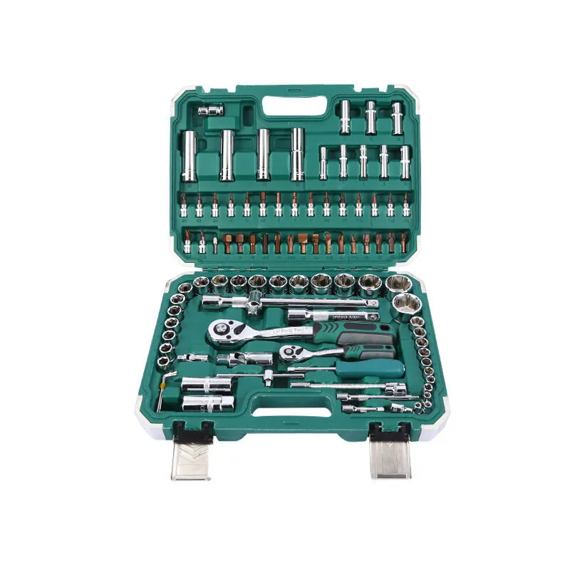 
94 piece 1/2Inch 1/4Inch Drive Flexible Head Rotator Ratchet Handle Wrench Socket Set kits 