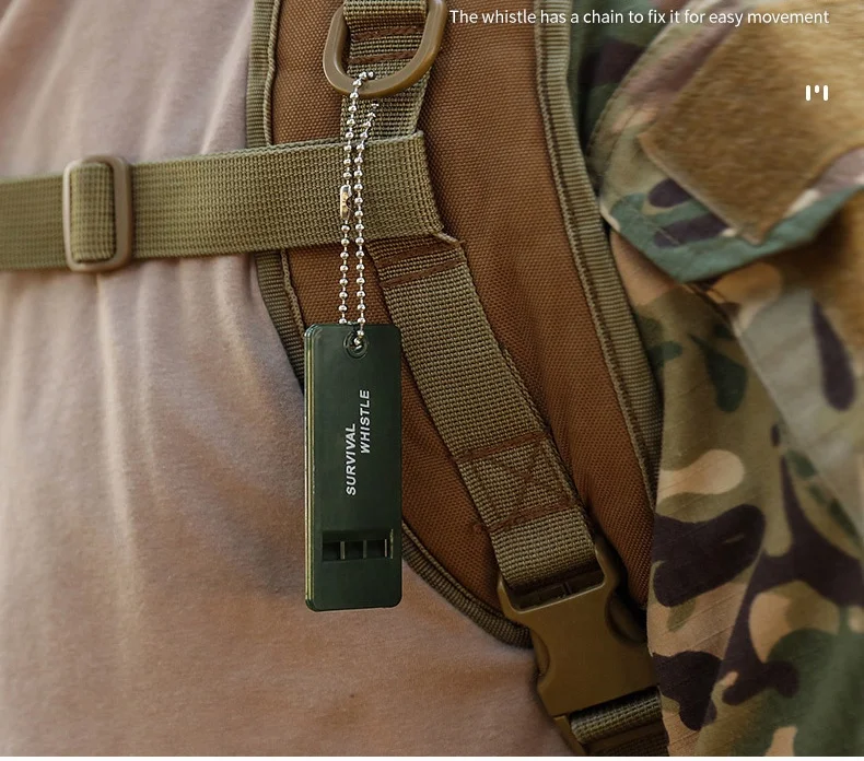 Mini Outdoor Camping Multi-audio Three-frequency Plastic Survival Emergency Cheap Flat Whistle