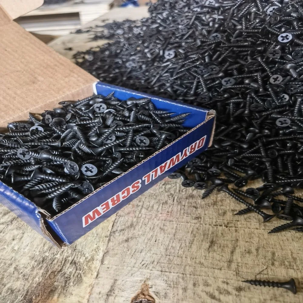 Черные винты из закаленной стали c1002 для гипсокартона